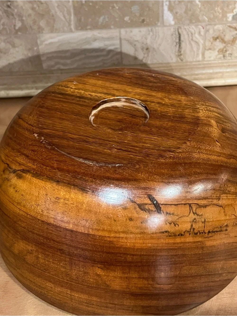 Vermillion Vintage Walnut 6 Piece Salad Bowl Set - Rich Brown
